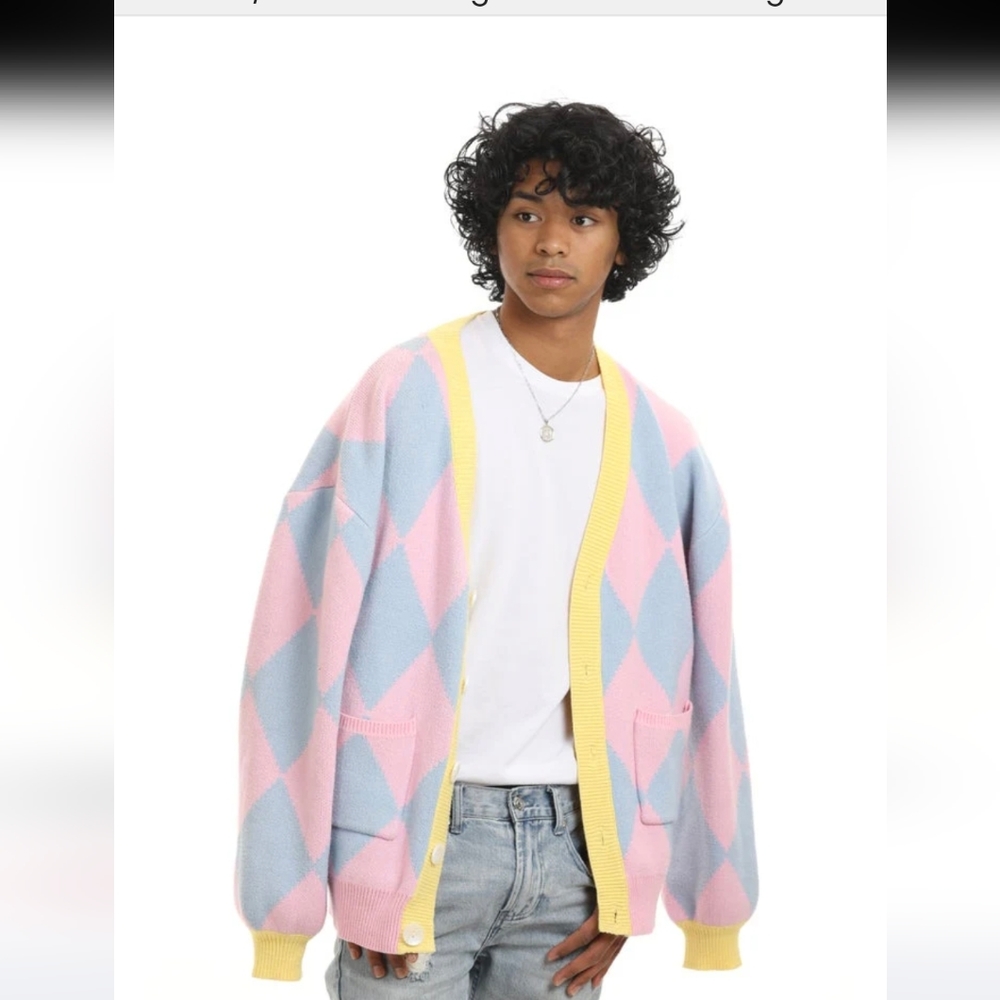 Pastel Argyle Cardigan